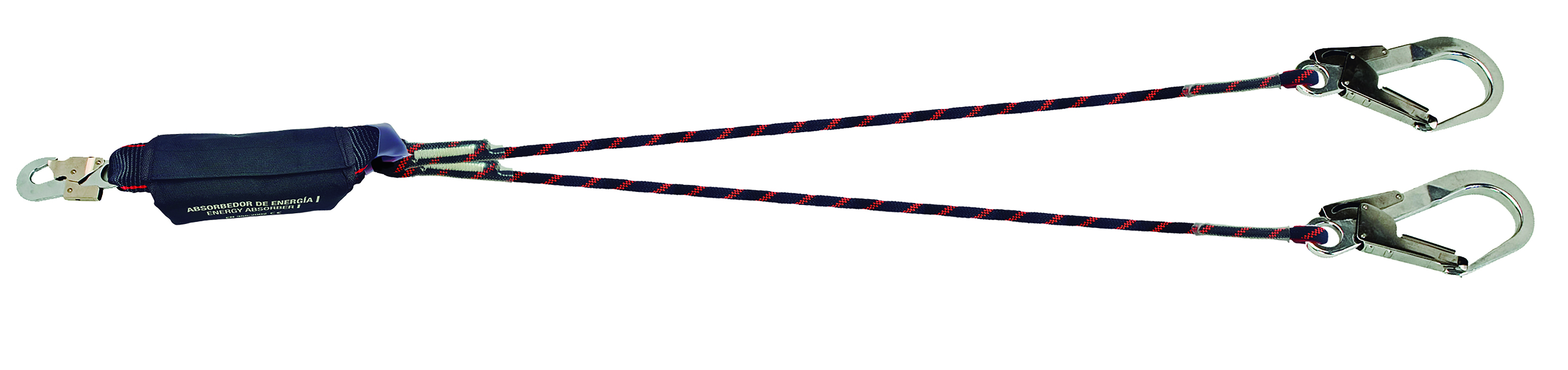 Y lanyard with energy absorbers
